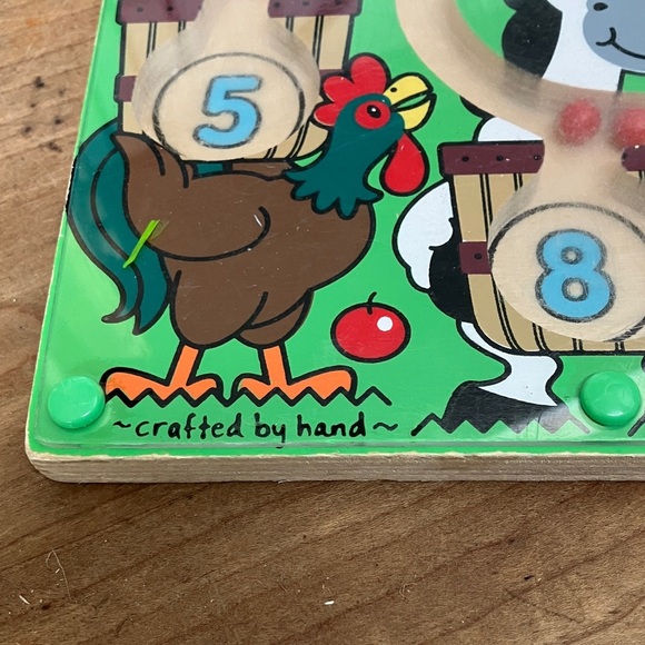 Melissa & Doug Colorful counting car parking and magnetic counting maze Farm - Picture 5 of 15